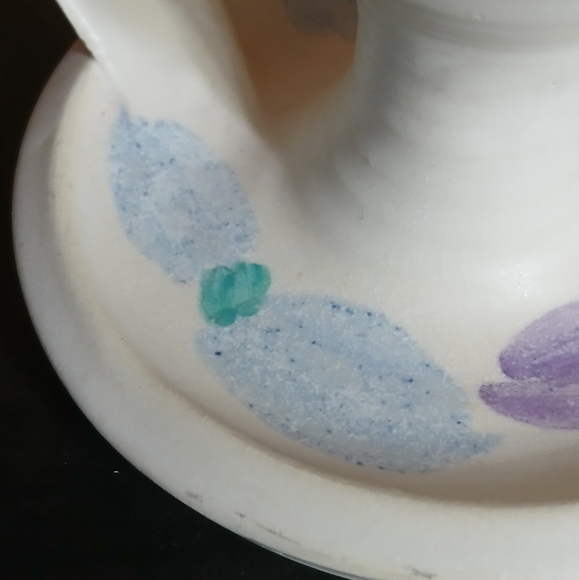 Flo Greig Studio Art Pottery Floral Chamberstick Candleholder - Picture 10 of 14